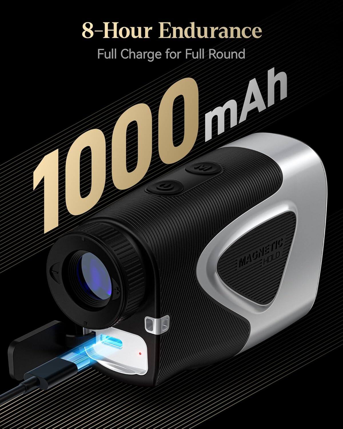 8-Hour Endurance  
Full Charge for Full Round  
1000 mAh  
MAGNETIC HOLD