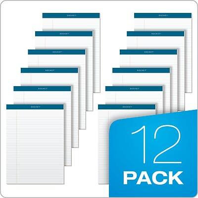 Alt View 5. TOPS - Docket Notepad, 8.5" x 11.75", Legal Ruled, 50 Sheets/Pad, 12 Pads/Pack - White.