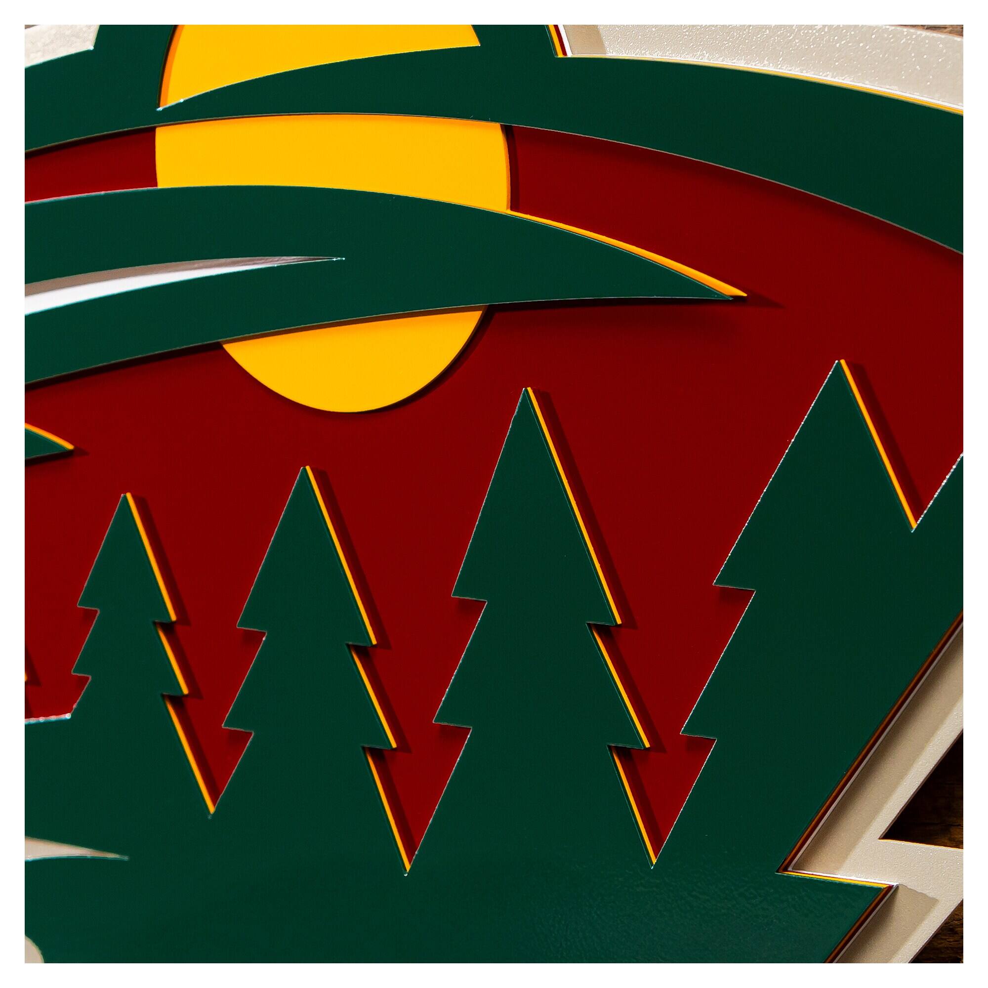 Alt View 2. Evergreen Enterprises - Minnesota Wild 23" Layered Metal Wall Art Sign - Multicolor.