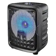 Front. iQ Sound - IQ Sound 8 Inch Bluetooth Speaker in Black with TWS.