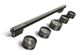 KitchenAid - Handle and Knob Hardware Accessory Kit for 48" Commercial-Style Dual Fuel Range - Black Ore