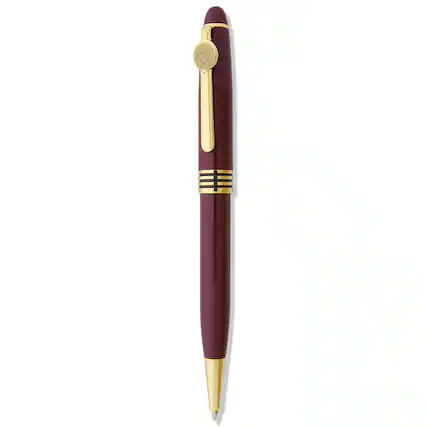 Front. Jardine - Burgundy Emory Eagles Logo Ball Point Pen - Burgundy.