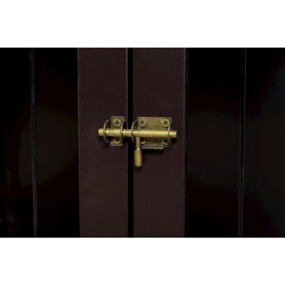 Alt View 4. TRIXIE - Dog Crate, Wooden Indoor Kennel Furniture for Dogs Up to 25 lb - Espresso Brown.