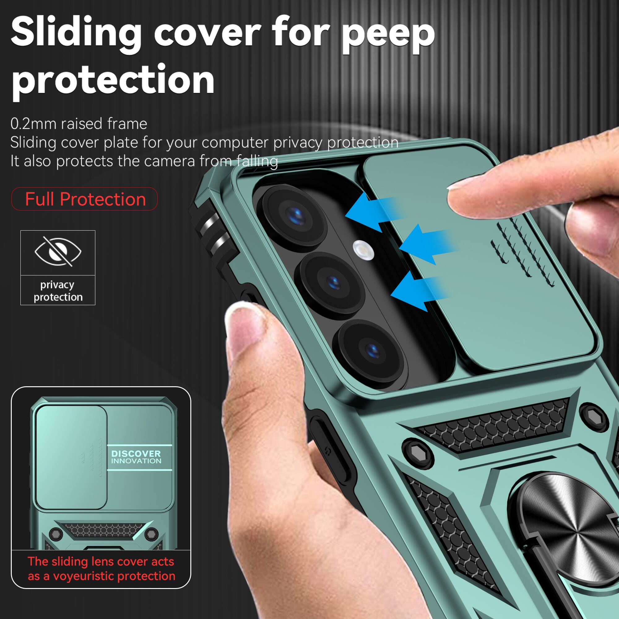 Sliding cover for peep protection

0.2mm raised frame
Sliding cover plate for your computer privacy protection
It also protects the camera from falling

Full Protection

privacy protection

DISCOVER INNOVATION
The sliding lens cover acts as a voyeuristic protection