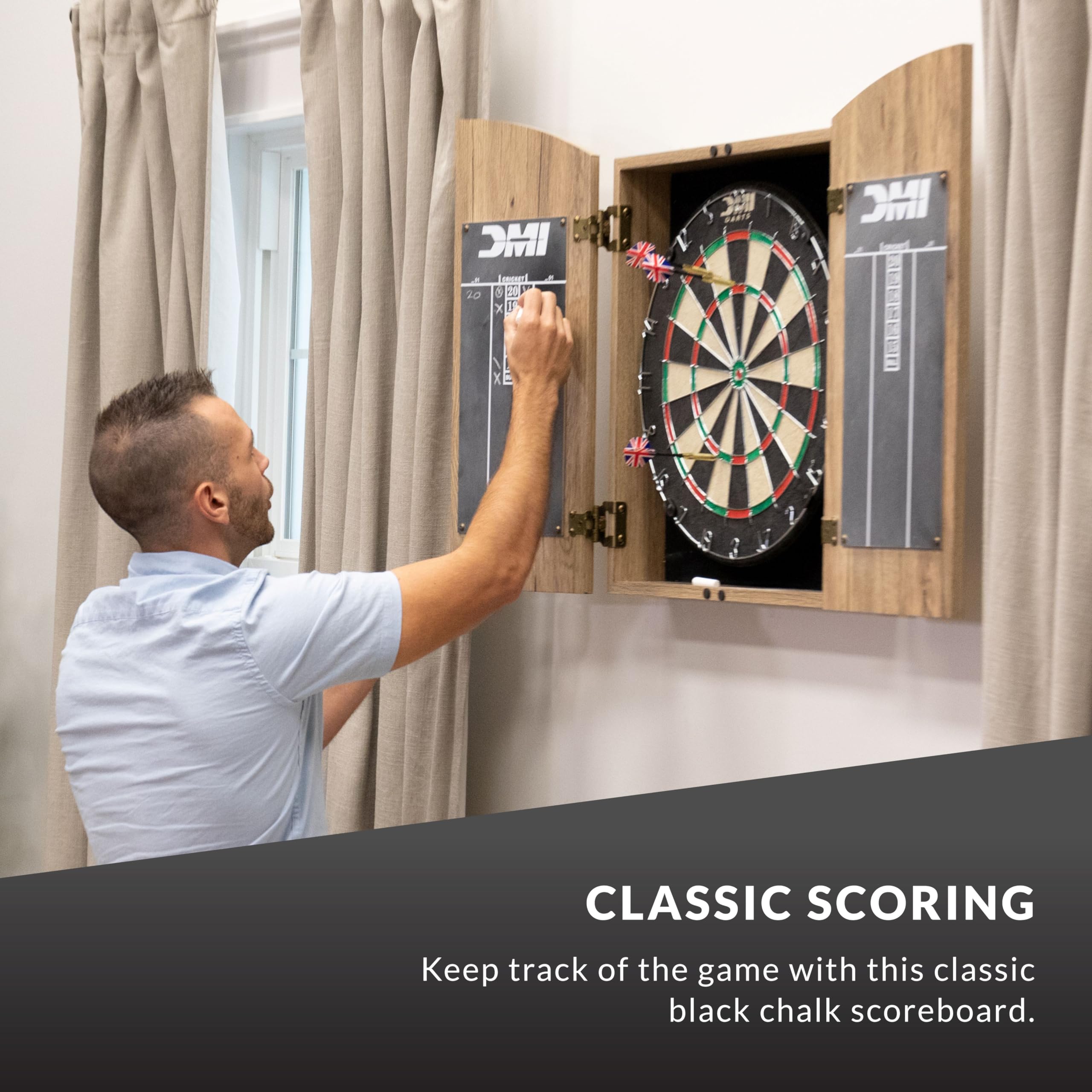 IMC L 0 SEP 20 X XU B addTs IMC X AA 5 1 CLASSIC SCORING

Keep track of the game with this classic black chalk scoreboard.