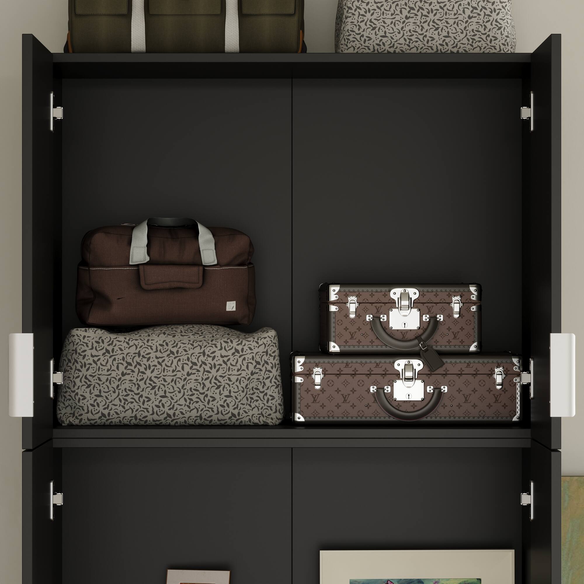Alt View 8. Famapy - Famapy Tall Multi - Function Storage Cabinet: Maximize Space, Elevate Style - Black.