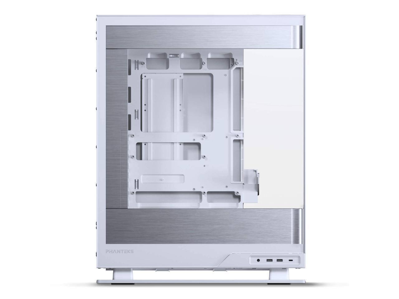 Left. Phanteks - Phanteks Evolv X2, Mid-Tower Gaming Chassis, Vertical Cooling, Tempered Glass, D-RGB, Silver White - Silver White.