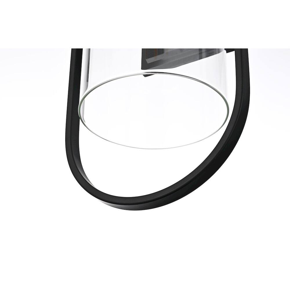 Alt View 3. Elegant Lighting - Jaxson 8 Inch Outdoor Wall Sconce In Black - Black.