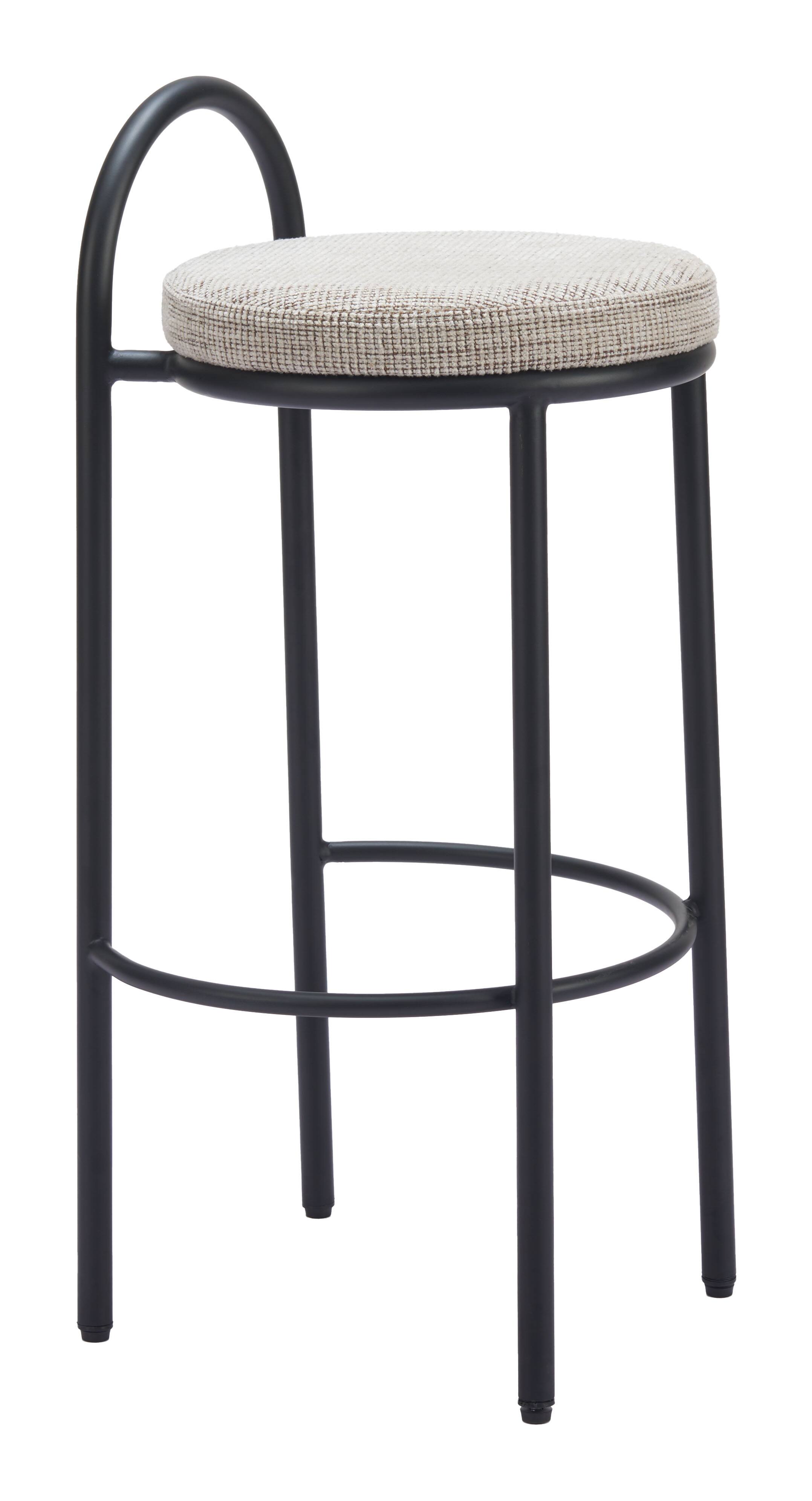Front. Hivvago - Sisal Barstool (Set of 2) Beige Tweed - Beige Tweed.