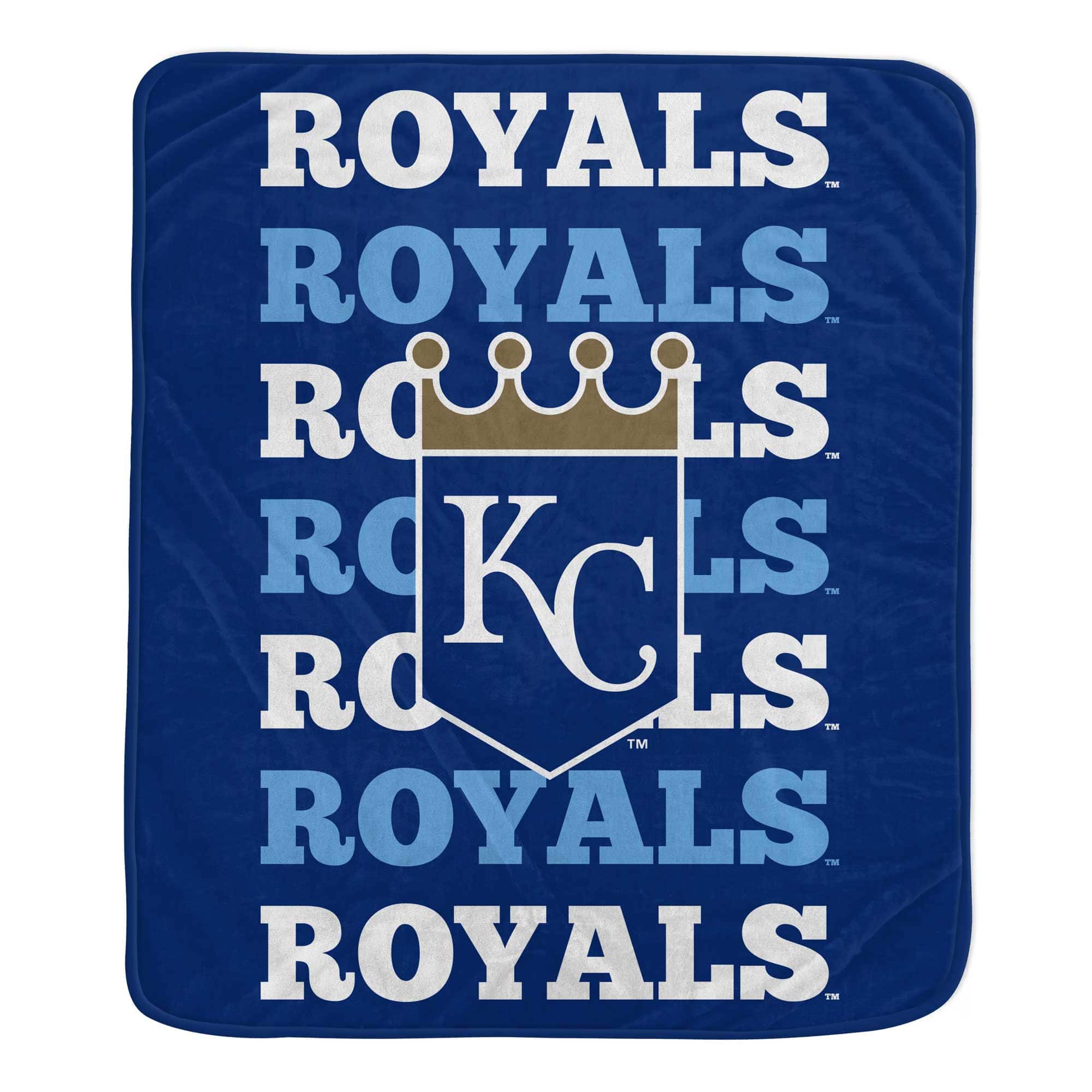 Pegasus - Kansas City Royals 60'' x 70'' Repeat Refresh Wordmark Plush Blanket - Multicolor