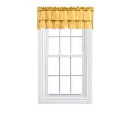 Ellis Curtain - Ellis Stacey 1.5" Rod Pocket High Quality Fabric Solid Color Window Ruffled Filler Valance 54"x13" - Yellow