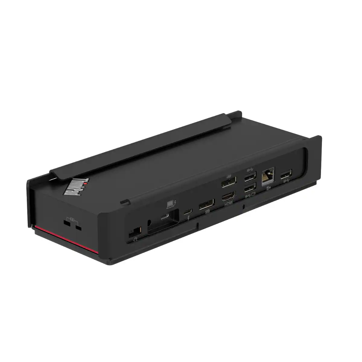 Front. RackSolutions - RackSolutions Secure Wall Mount L09 for Lenovo Thunderbolt 4 Docking Station - Lockable Enclosure - Black.