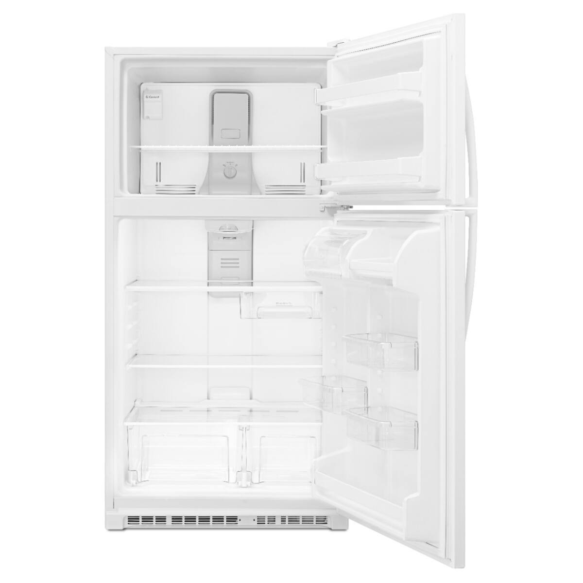 Angle. Whirlpool - 20.5 Cu. Ft. Top-Freezer Refrigerator with Frameless Glass Shelves - White.