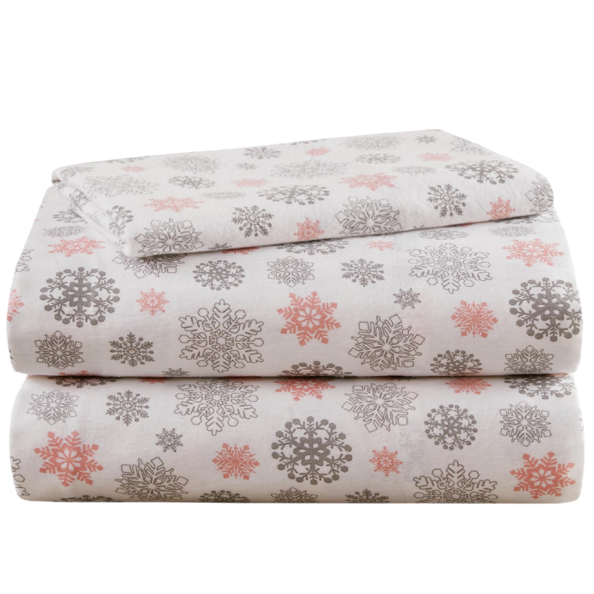 Pink/Grey Snowflakes Twin