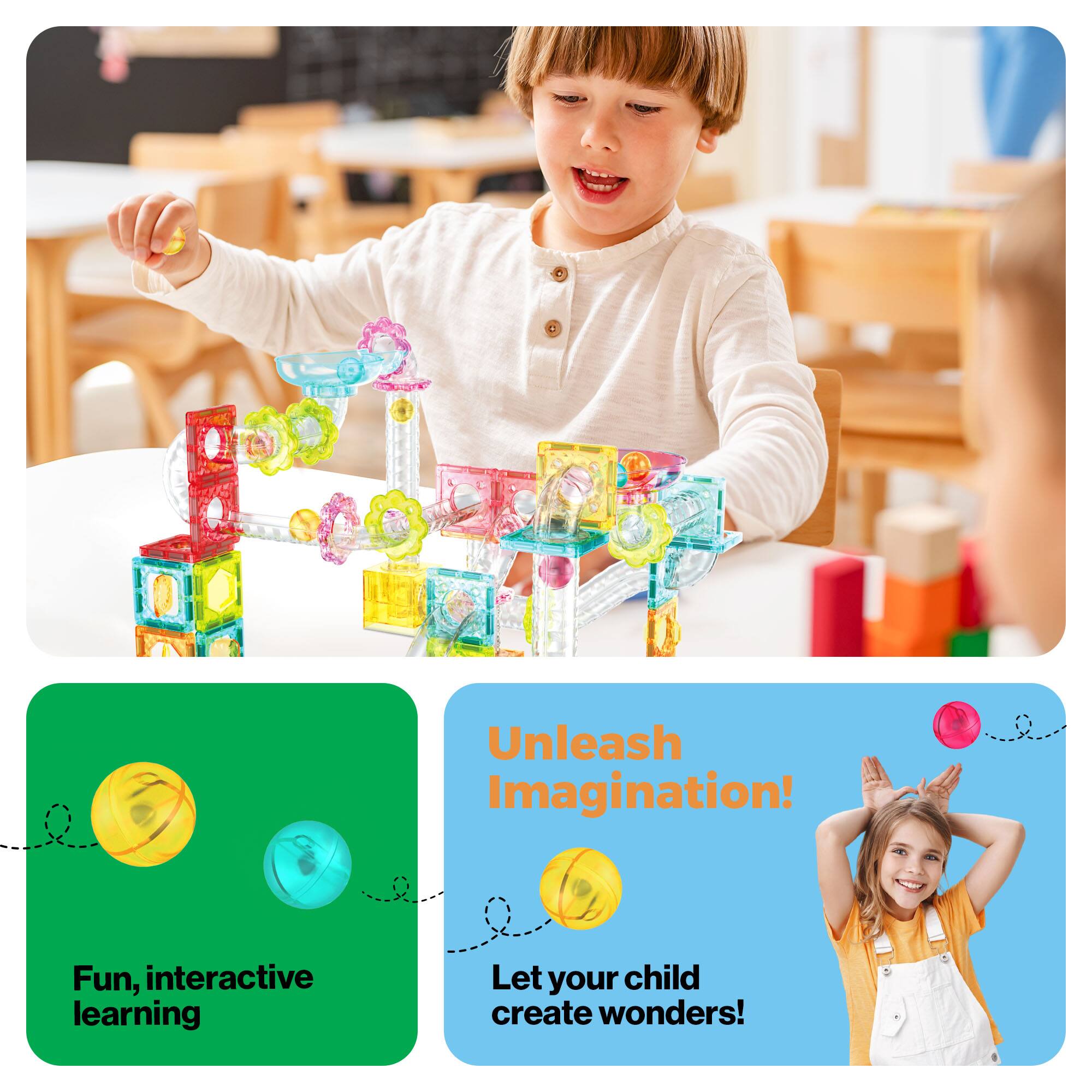 Unleash Imagination!  
Fun, interactive learning  
Let your child create wonders!