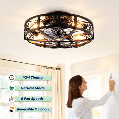 1/2/4 Timing  
Natural Mode  
6 Fan Speeds  
Reversible Function