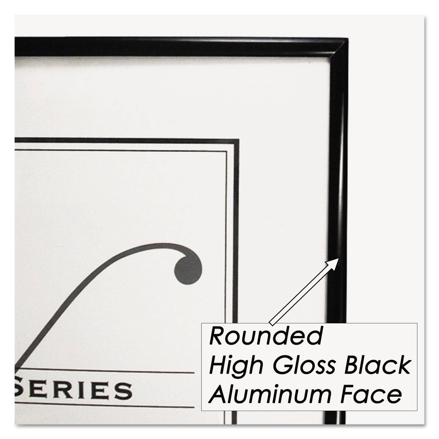 SERIES Rounded High Gloss Black Aluminum Face
