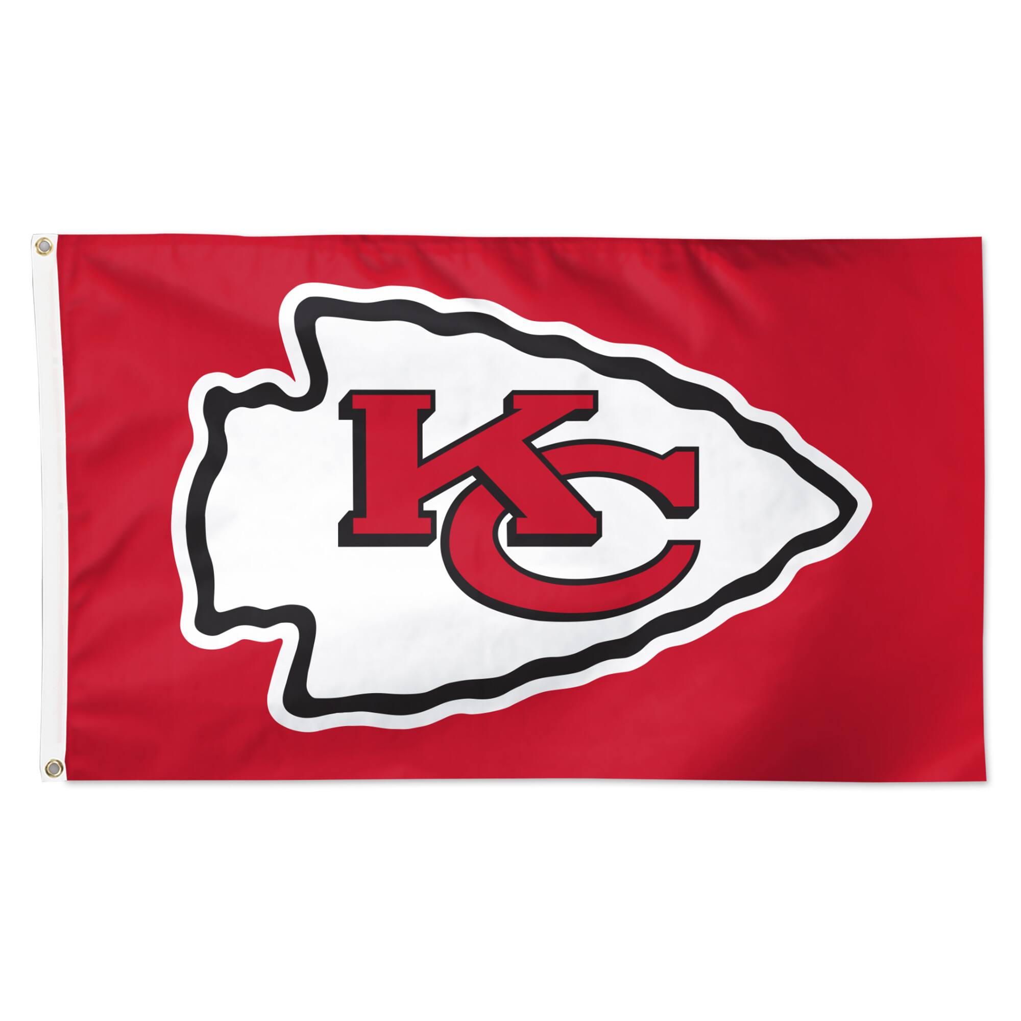 Front. WinCraft - Kansas City Chiefs 3' x 5' Primary Logo Single-Sided Flag - Multicolor.