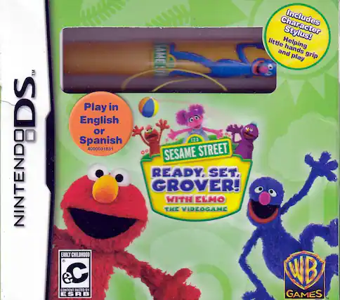 **Nintendo DS**
**Sesame Street Ready, Set, Grover! With Elmo The Videogame**
- Play in English or Spanish
- Includes Character Stylus! Helping little hands grip and play
- Early Childhood
- Content Rated by ESRB: C
- WB Games
**4000031831** - E10+ (Everyone 10+)