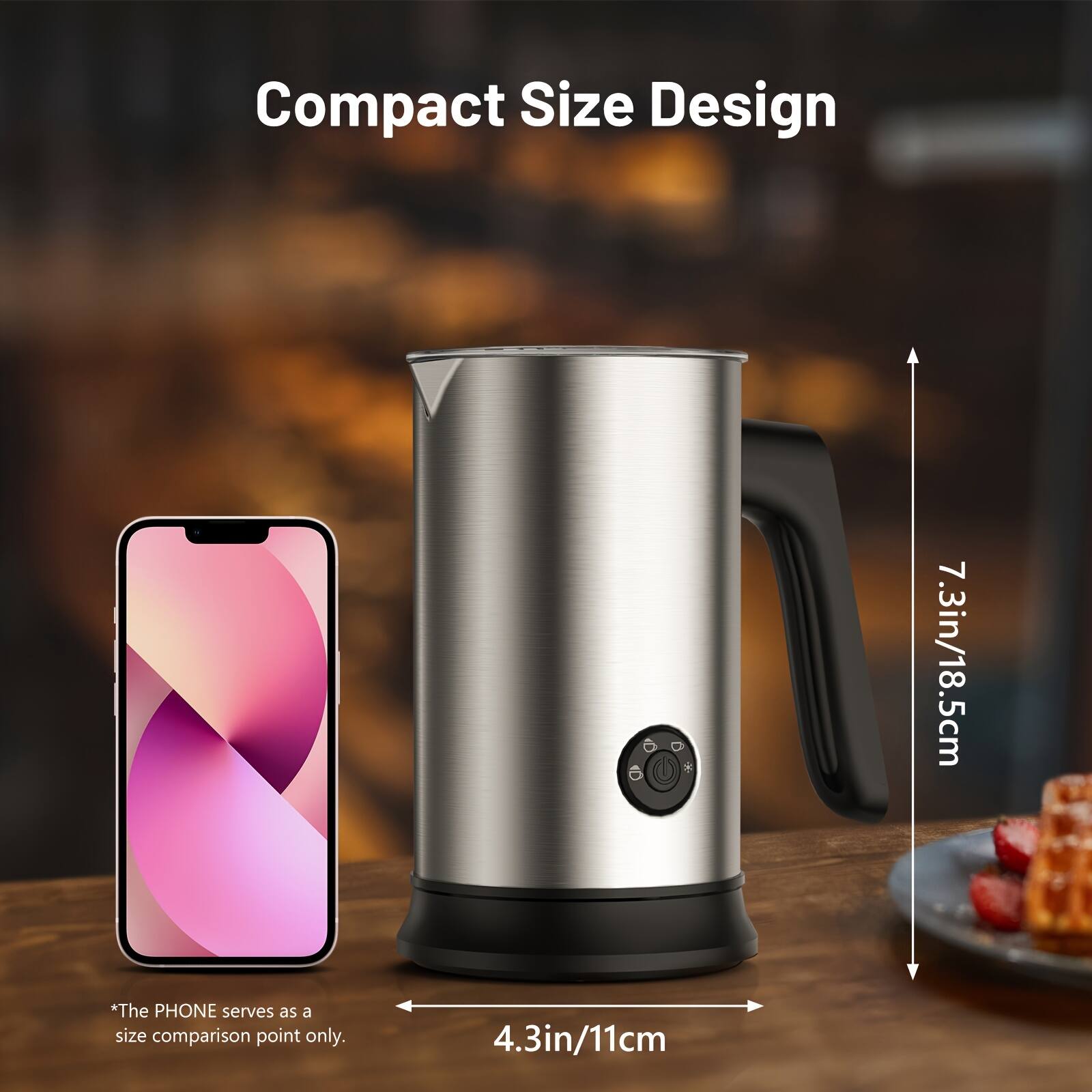 Compact Size Design

7.3in/18.5cm

4.3in/11cm

*The PHONE serves as a size comparison point only.