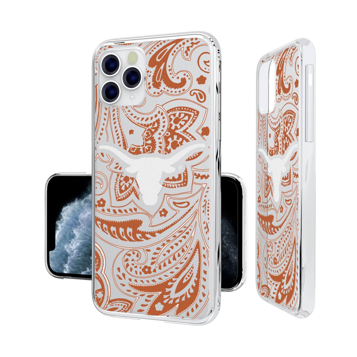 Alt View 3. Keyscaper - Texas Longhorns iPhone Paisley Design Clear Case - 15 - Multicolor.
