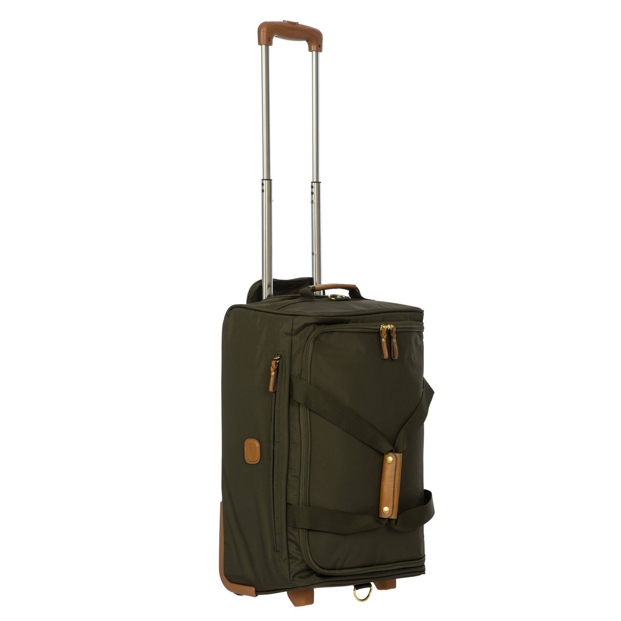 Left. Bric's - X-Bag 21" 2-Wheel Wheeled Duffel Bags, Olive - Olive.