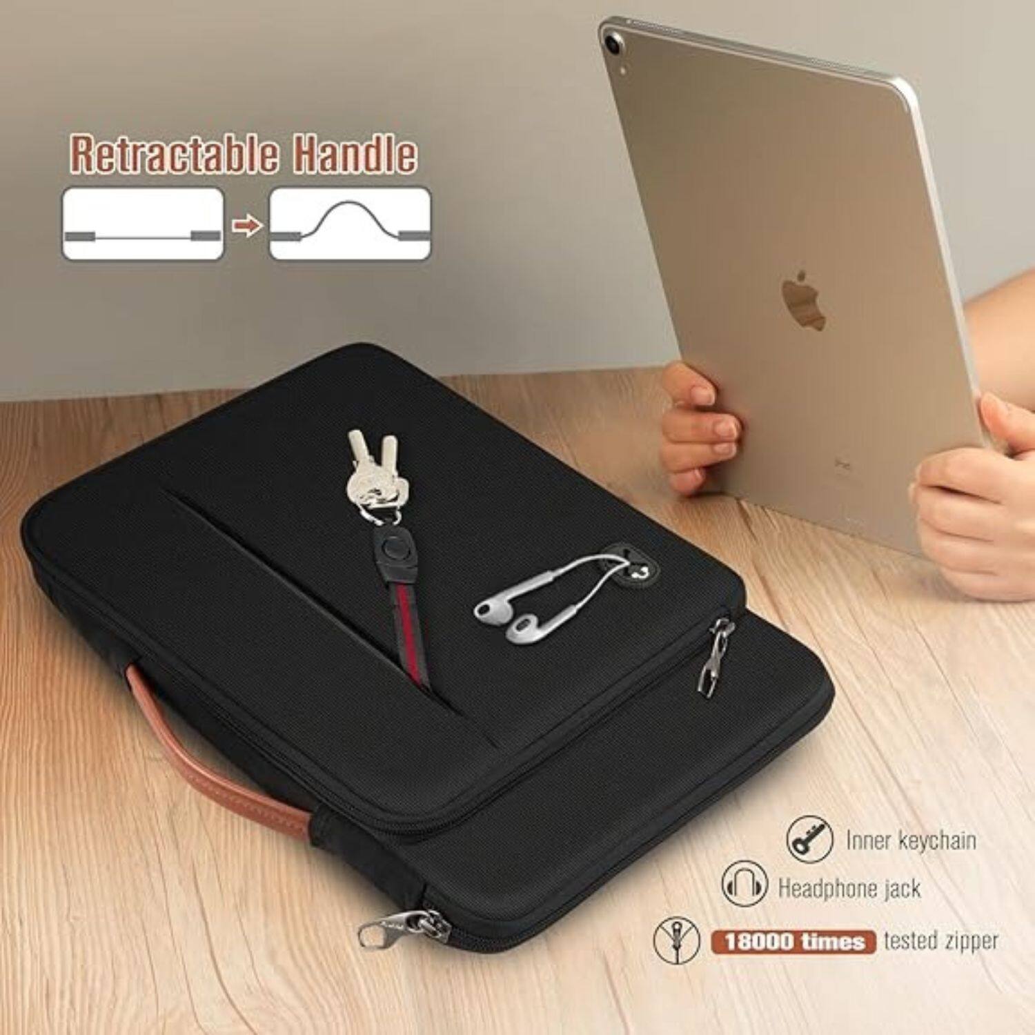 Retractable Handle

Inner keychain

Headphone jack

18000 times tested zipper