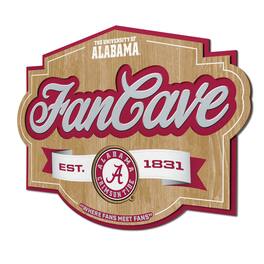YouTheFan - Alabama Crimson Tide 12.5" x 17" Fan Cave Sign - Multicolor
