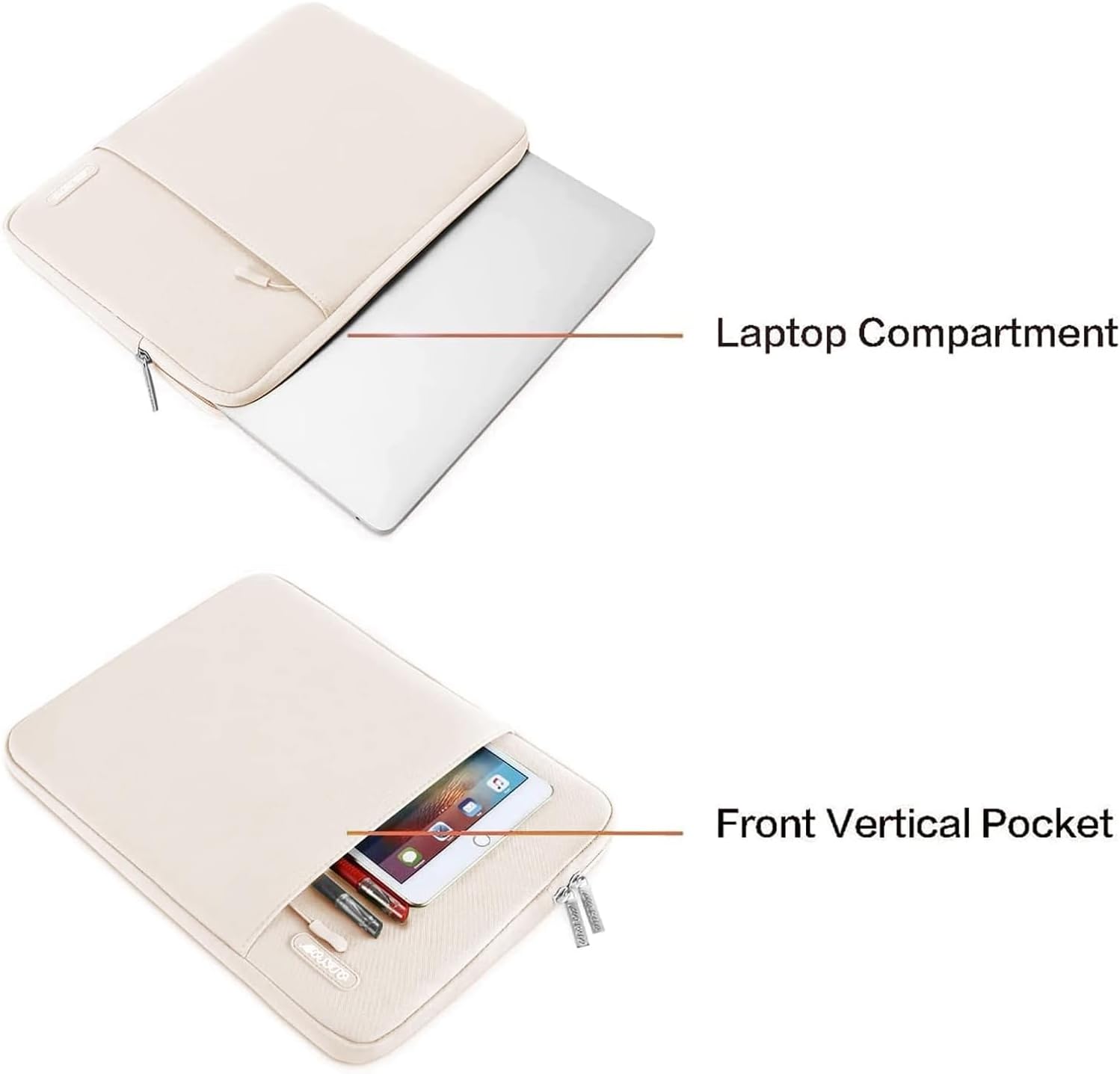 Laptop Compartment  
Front Vertical Pocket