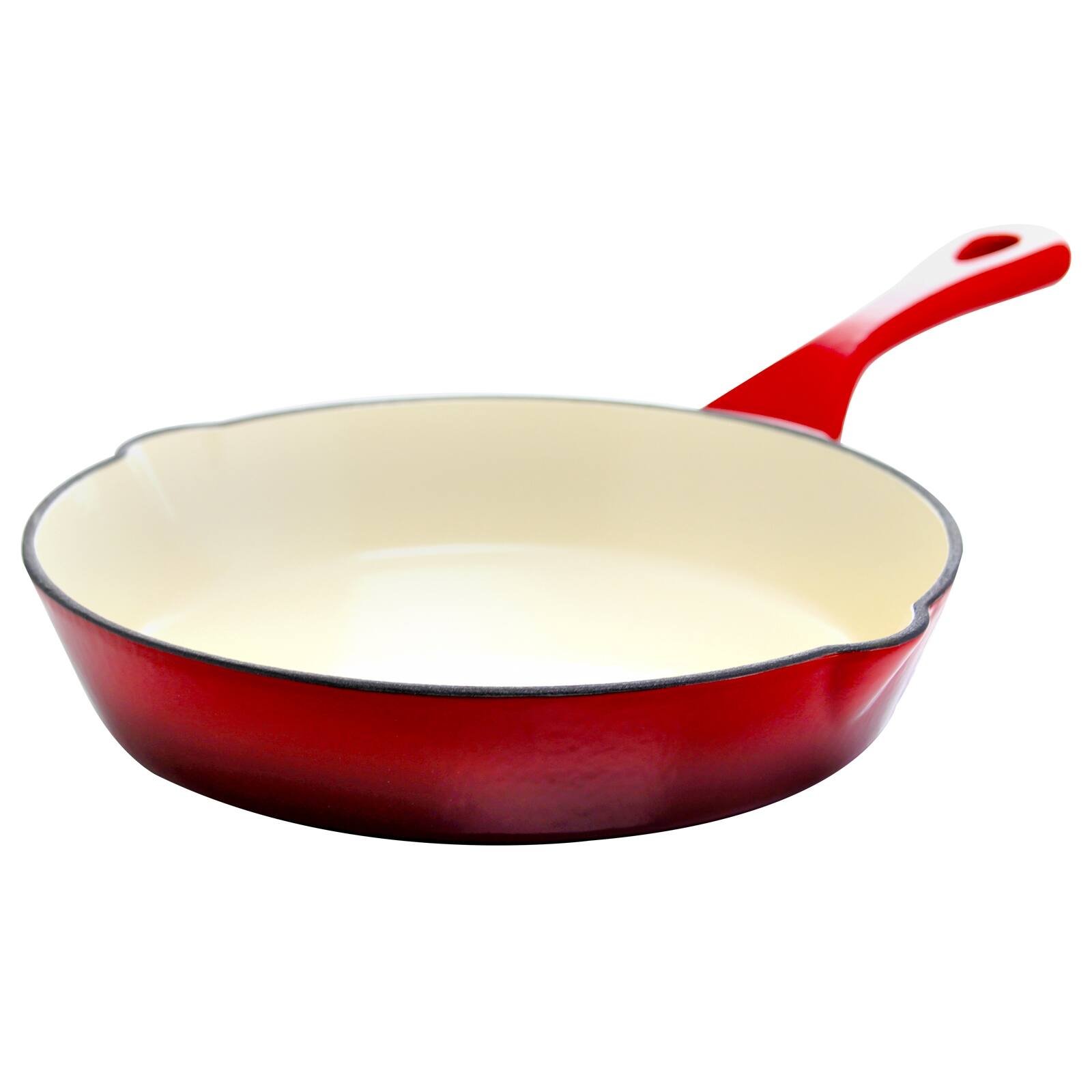 Alt View 3. Crockpot - Crock Pot Artisan 8 in. Round Enameled Cast Iron Skillet in Scarlet Red - Red.