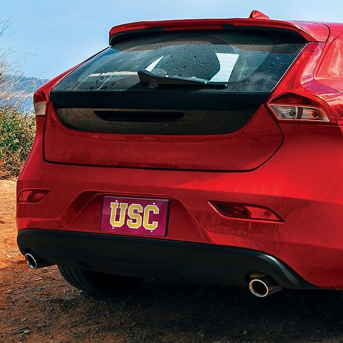 Alt View 2. Rico Industries - Southern Cal USC Trojans Mirrored Laser Cut License Plate Laser Tag - Multi.