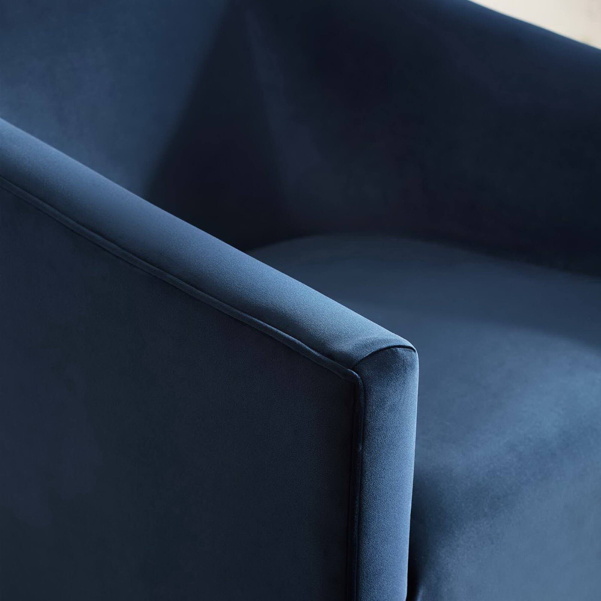 Alt View 3. Modway - Twist Accent Lounge Performance Velvet Swivel Chair by Modway - Midnight Blue.
