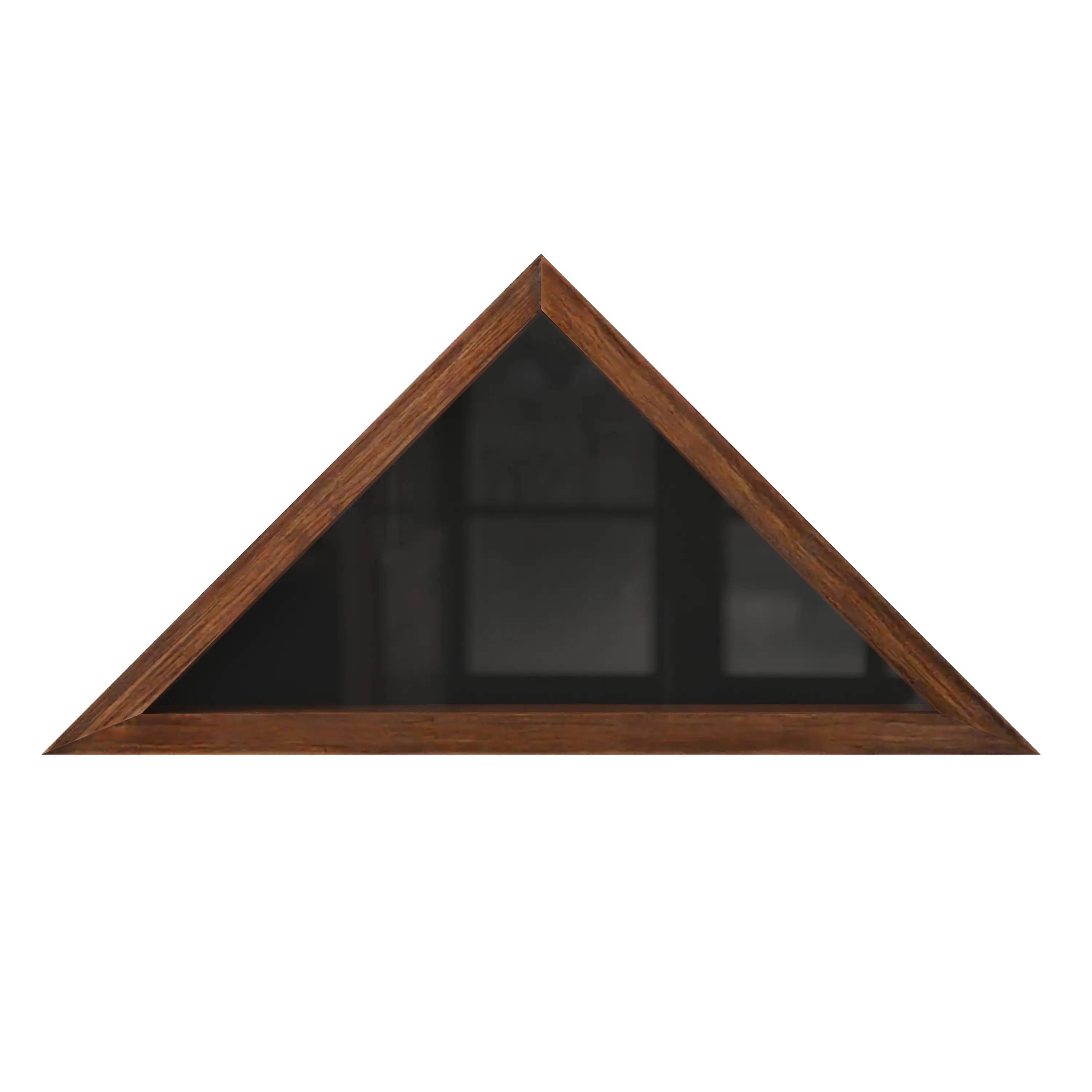 Alt View 9. Emma + Oliver - Norton Rustic Military Flag Shadow Box for 9.5' x 5' American Veteran Burial Flag - Wall Mount or Freestanding - Rustic Brown.