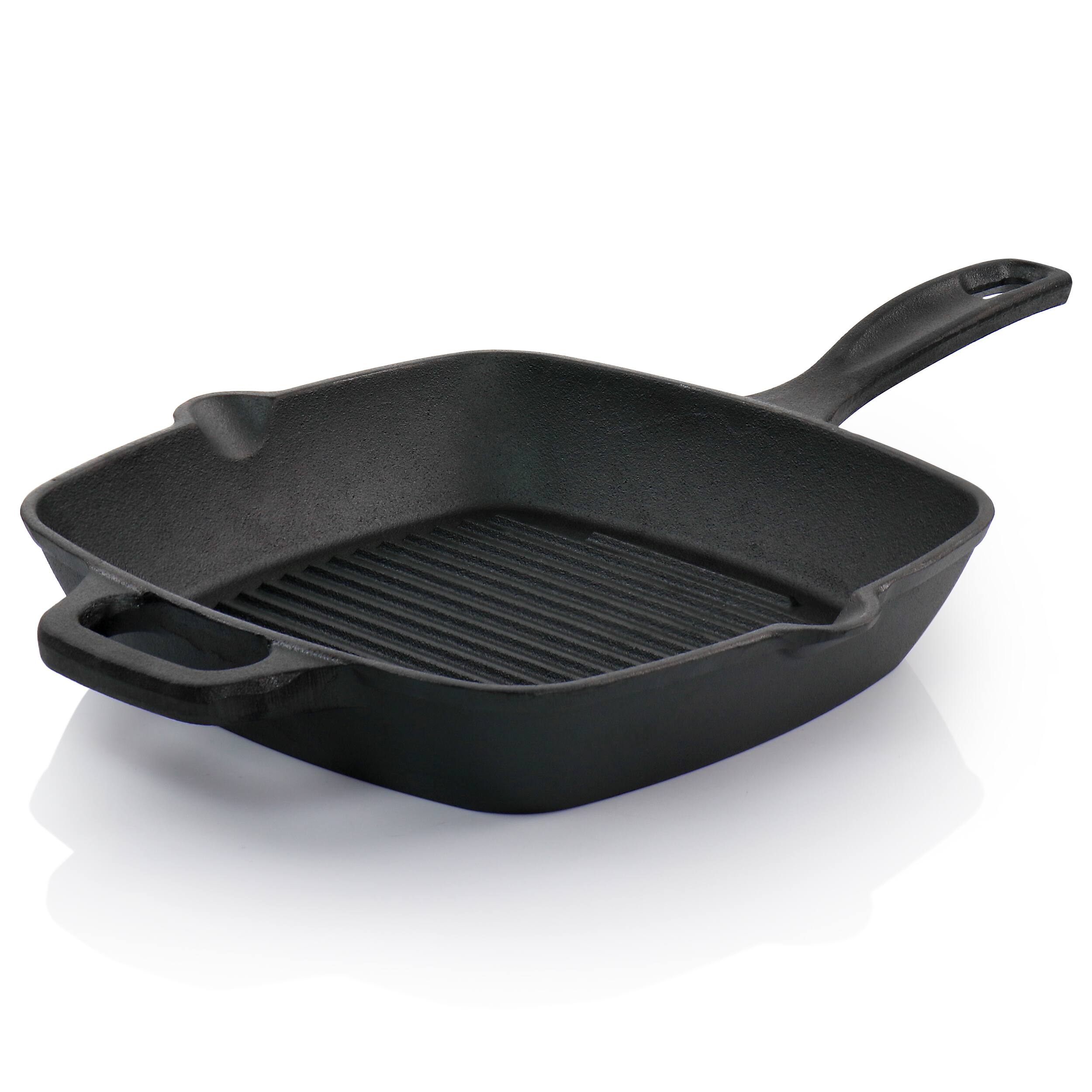 Alt View 7. Oster - Oster Castaway 10 Inch Square Cast Iron Grill Pan with Pouring Spouts - Black.