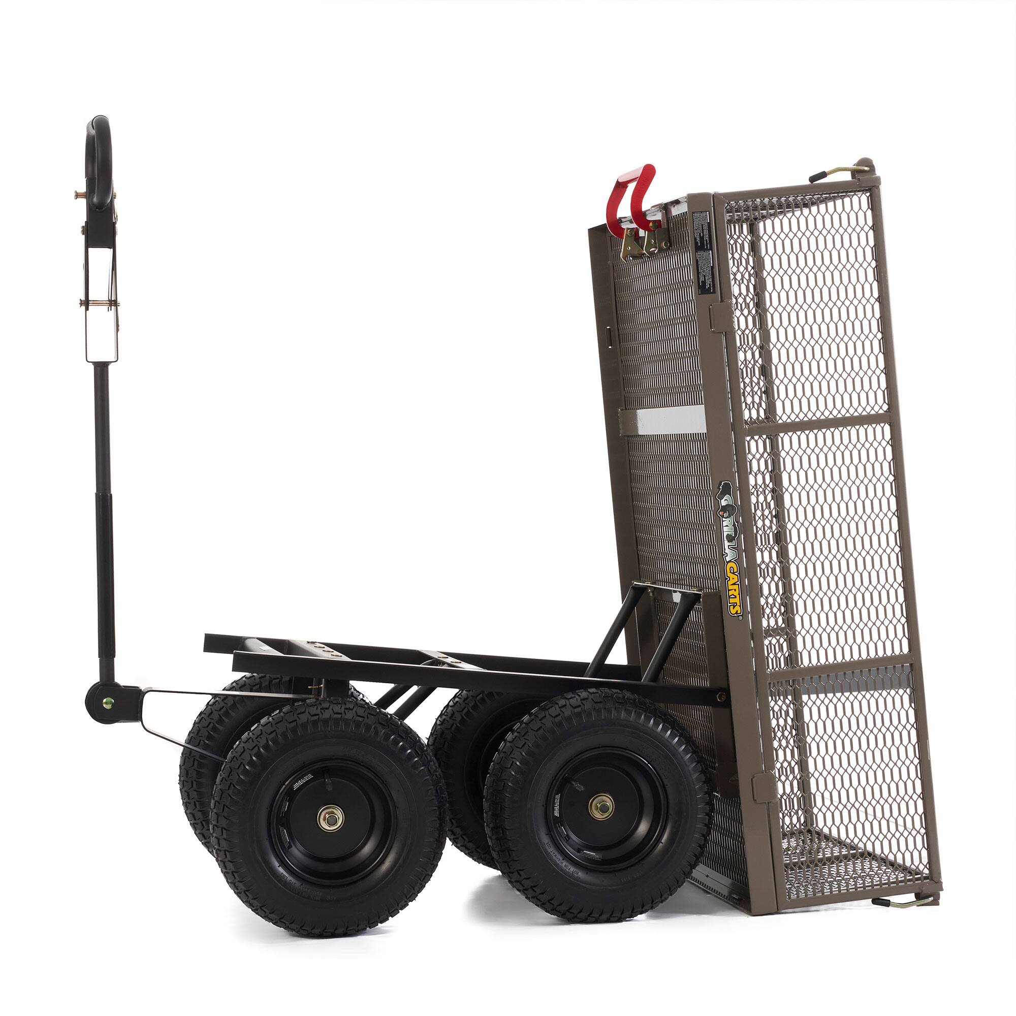 Alt View 2. Gorilla Carts - Gorilla Carts Steel Dump Cart Garden Beach Wagon, 1,200 Pound Capacity, Gray - Gray.