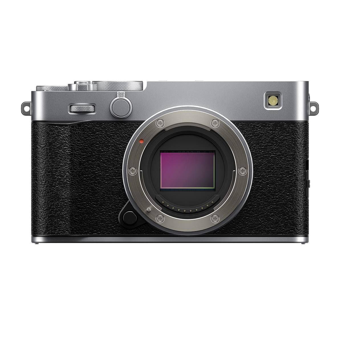 Alt View 4. Fujifilm - Fujifilm X-E5 Mirrorless Camera, Silver Bundle with Memory Card, Shoulder Bag, Cleaning Kit, Battery Pack, Card Reader.