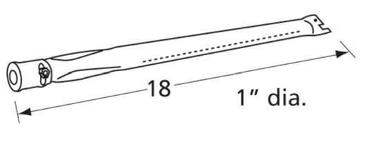 Front. Music City Metals - Music City Metals - MCM151935119 burner, pipe, ss, 18 x 1; Ducane.