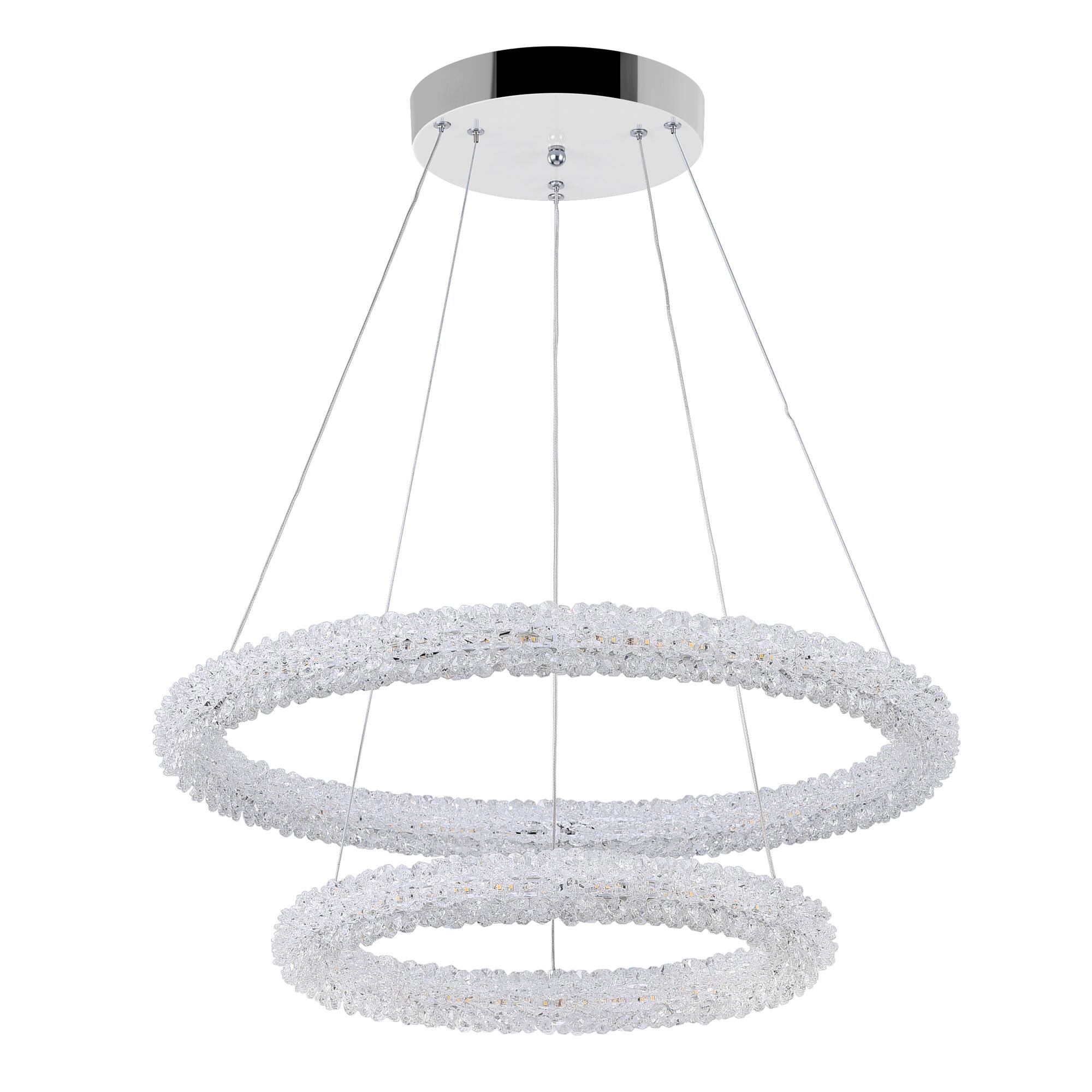 Back. CWI Lighting - Arielle LED Chandelier With Chrome Finish - Chrome.