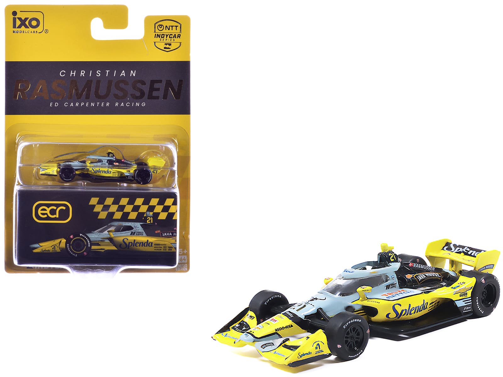"Dallara IndyCar #21 ""Splenda"" Ed Carpenter Racing ""NTT IndyCar Series"" (2026) 1/64 Diecast Model by IXO Models" price history on PriceWatchPro