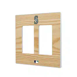 Keyscaper - Seattle Mariners Baseball Bat Design Double Rocker Light Switch Plate - Multicolor
