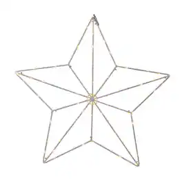 Celebrations - LED Warm Star Silhouette 15 in. Hanging Decor - White