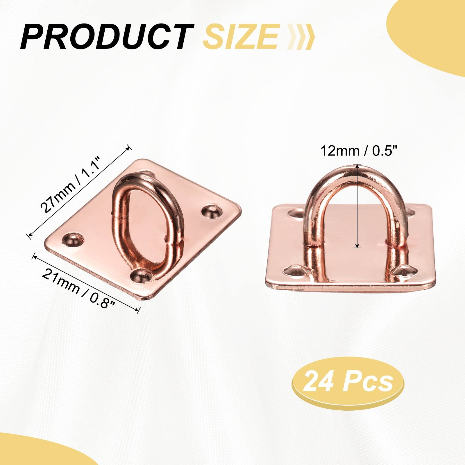 PRODUCT SIZE

- 27mm / 1.1"
- 21mm / 0.8"
- 12mm / 0.5"

24 Pcs