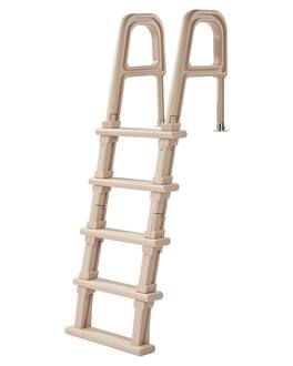 VEVOR - Swimming Pool Ladder, Inclined 5-Step Double Handrails Stair, Non-slip Heavy Duty Step, Load Capacity 300 lb - Taupe