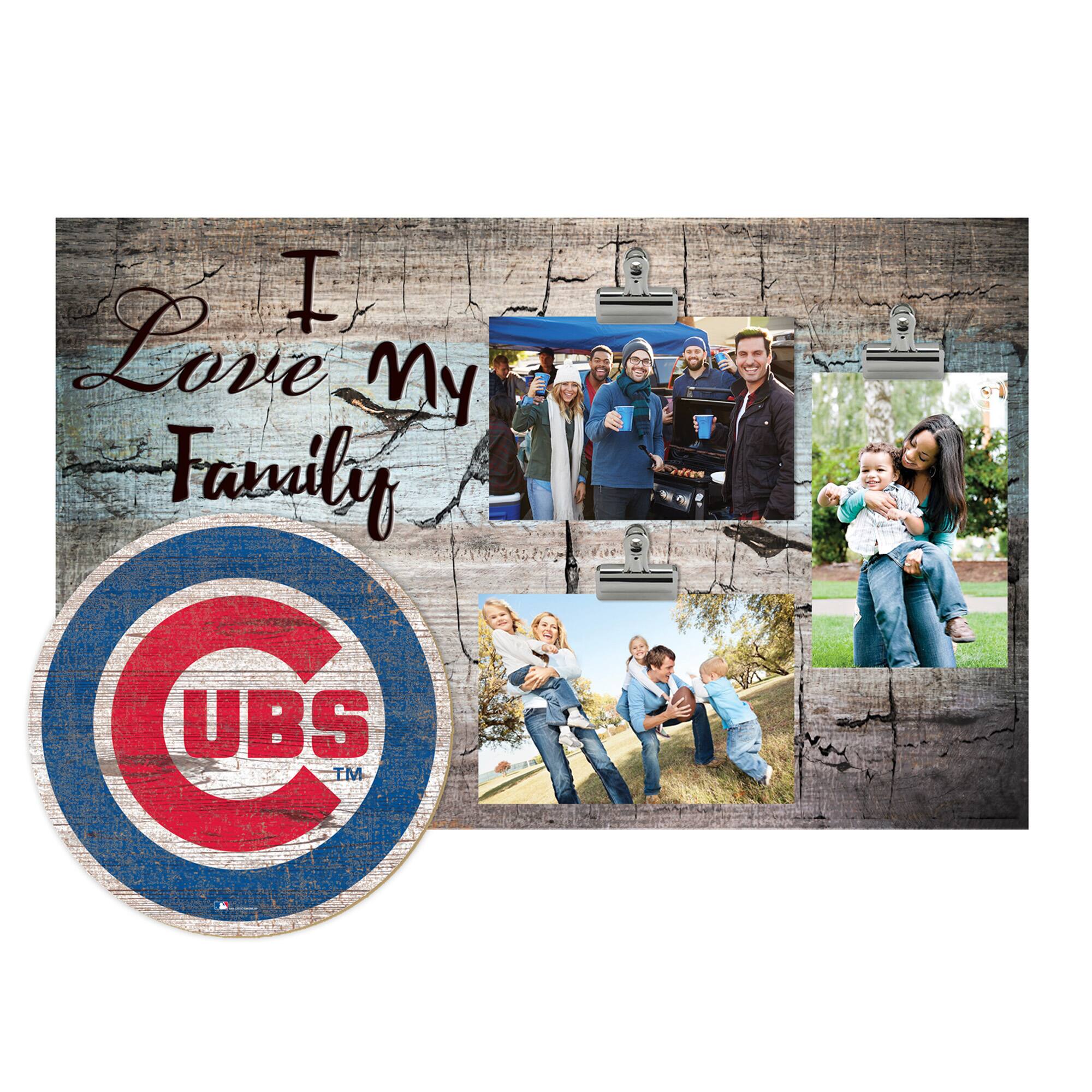 Chicago Cubs 11" x 19" I Love My Family Clip Photo Frame