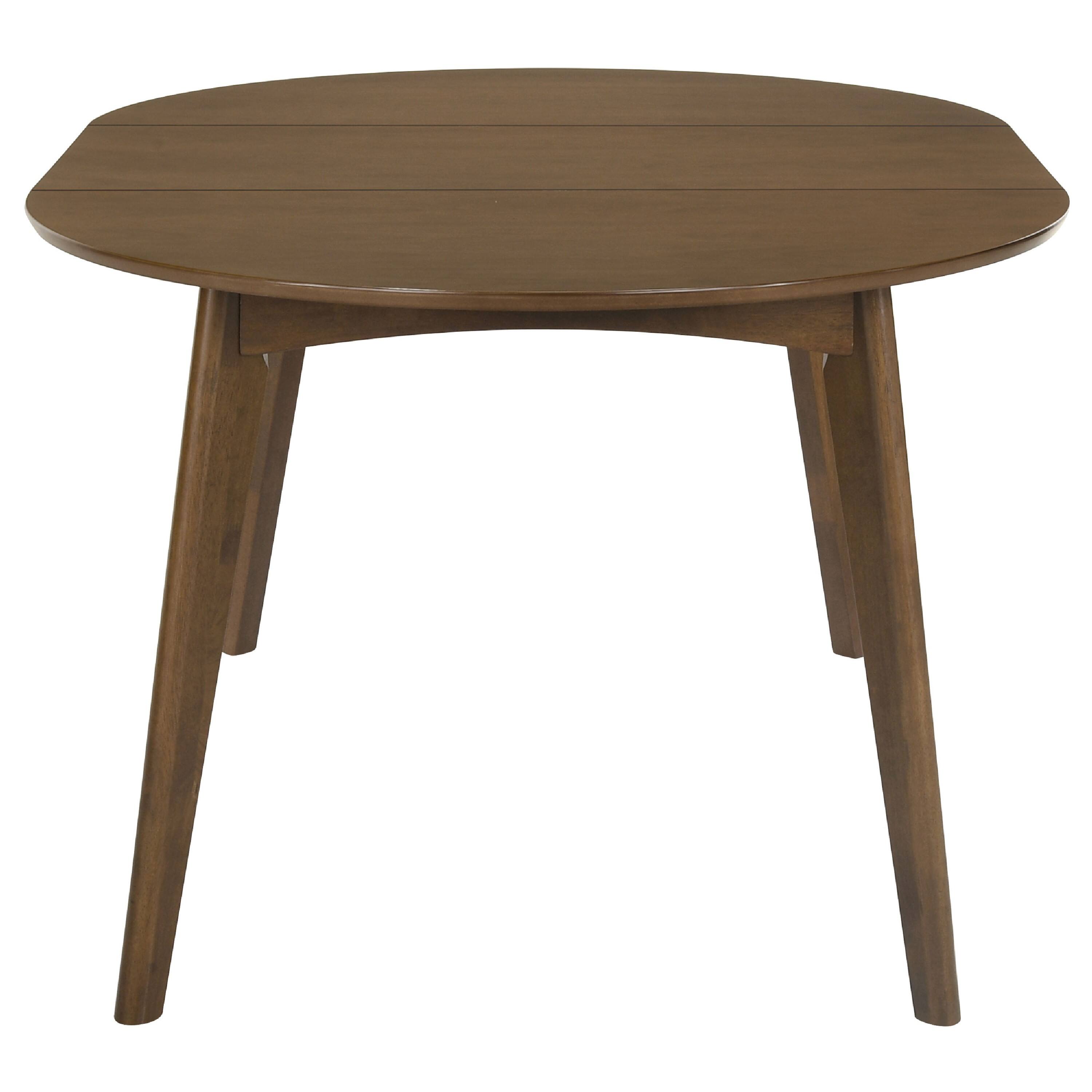 Alt View 2. Manhattan Lane - Josy Extendable Dining Table n 4 Chair Set, Faux Leather - Walnut Brown, Black.