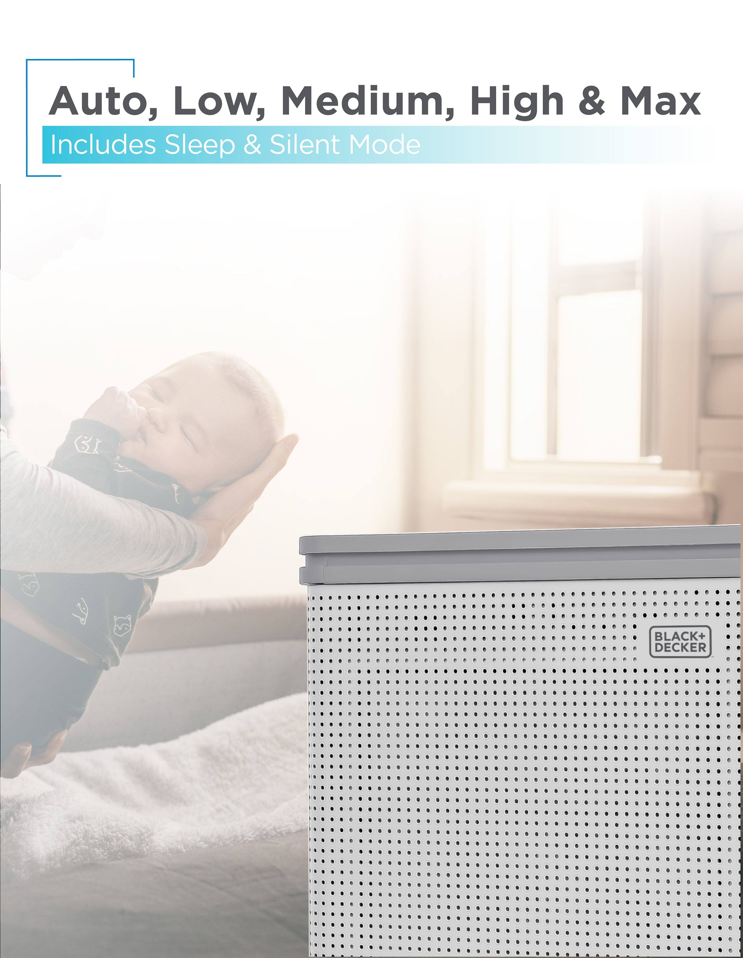 Auto, Low, Medium, High & Max Includes Sleep & Silent Mode | BLACK+ DECKER