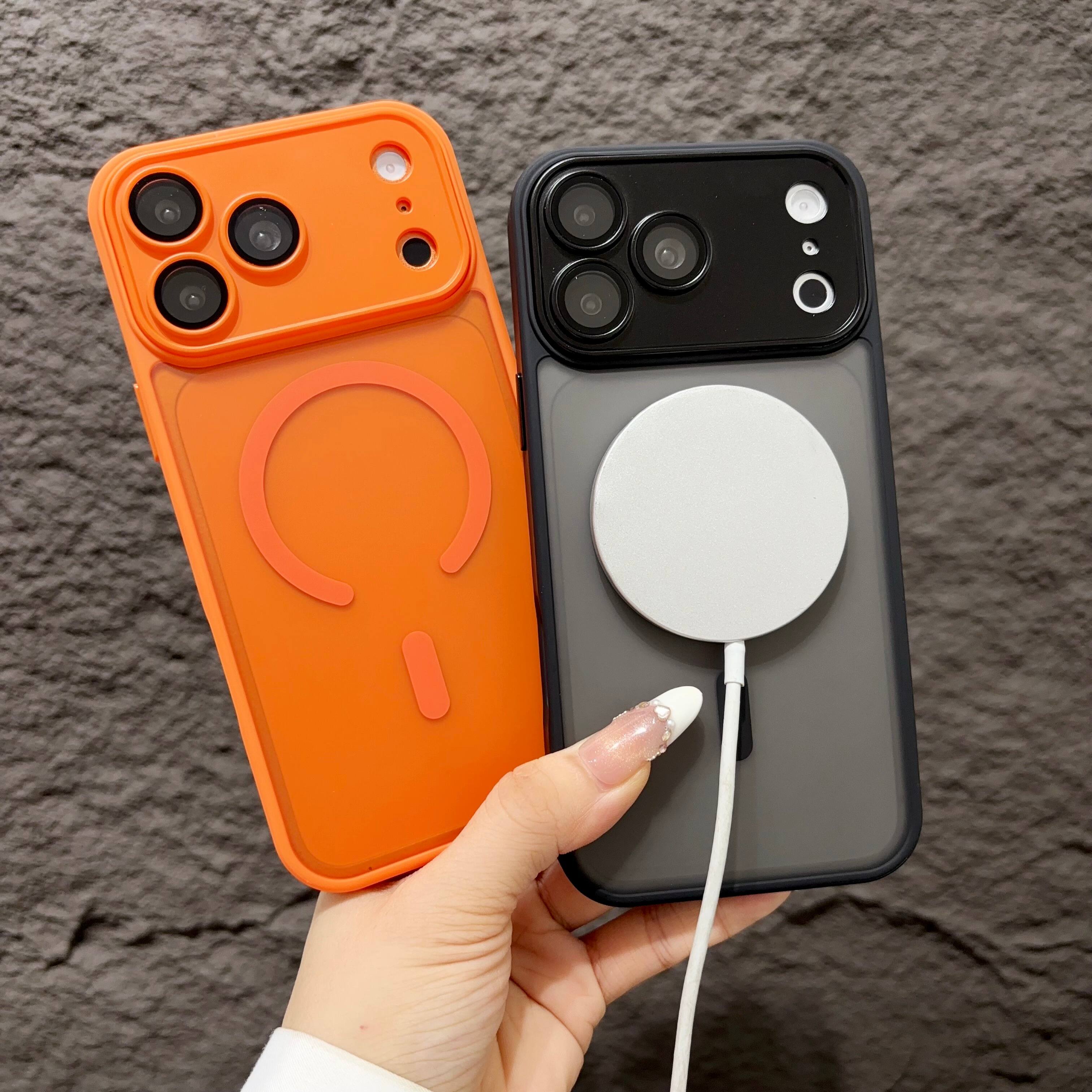 Back. UUCOVER - For Apple iPhone 18 Pro Max Magnetic Matte Case with Camera Lens Protector Compatible with MagSafe Shockproof Slim Cover - Darkblue.