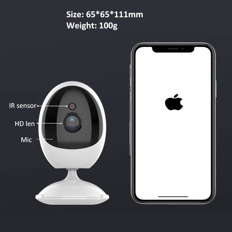 Size: 65*65*111mm  
Weight: 100g  
IR sensor  
HD len  
Mic