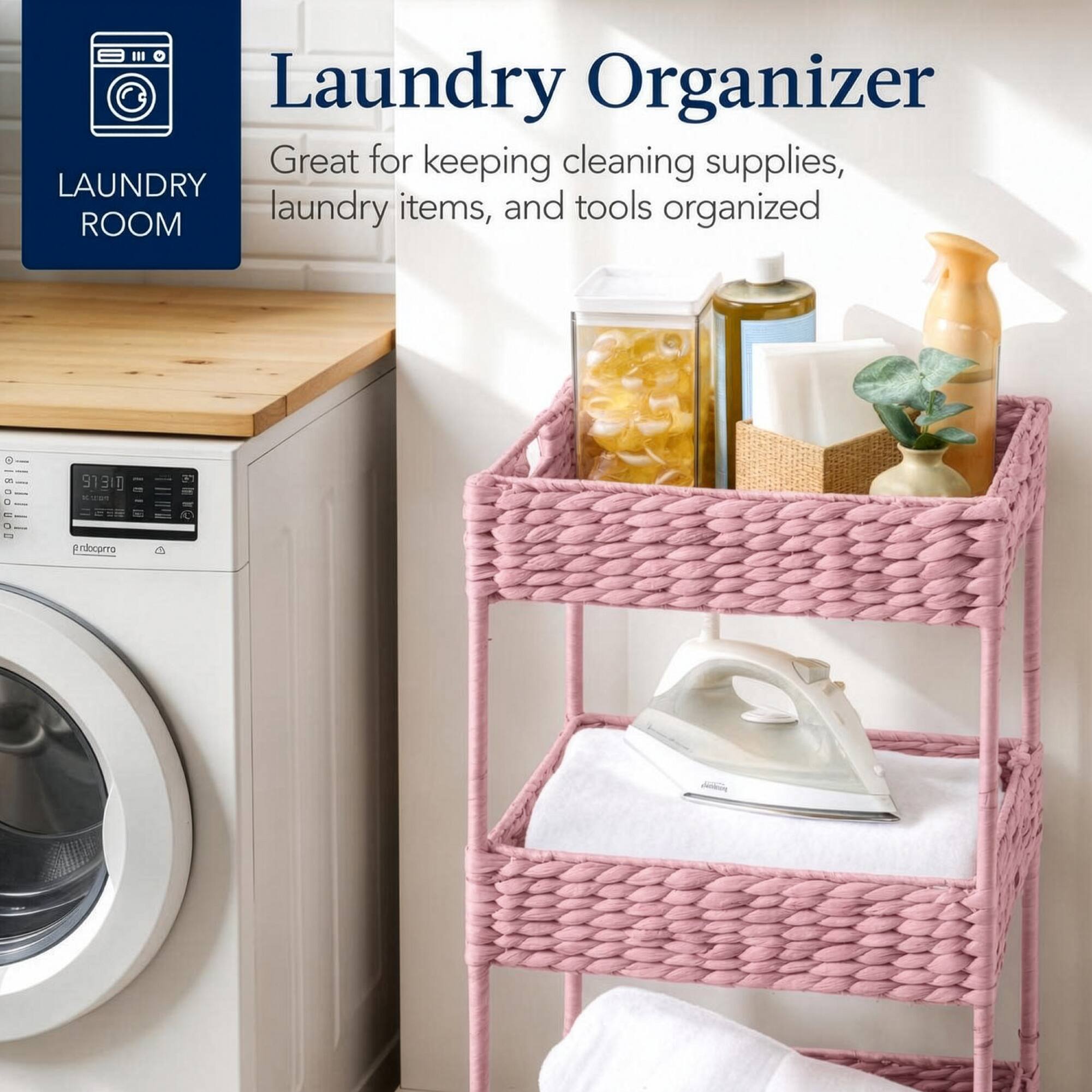 Laundry Organizer Great for keeping cleaning supplies, LAUNDRY laundry items, and tools organized ROOM 3 - ISOONO CO - | . 9131 3 3 I rdocpro