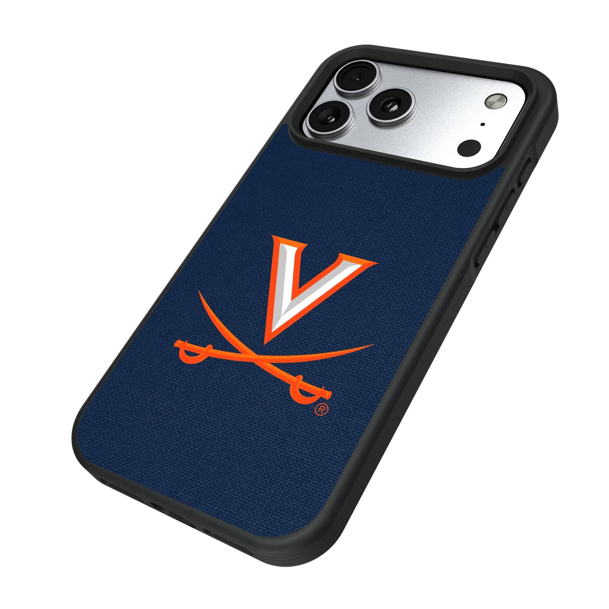 Alt View 1. Keyscaper - Virginia Cavaliers Bump Case with 8.2ft Drop Protection - 15 Pro Max - Multicolor.